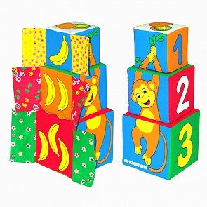 Набор кубиков - башенка "Умная мартышка" (Мякиши, 133 МЯКИШИ)